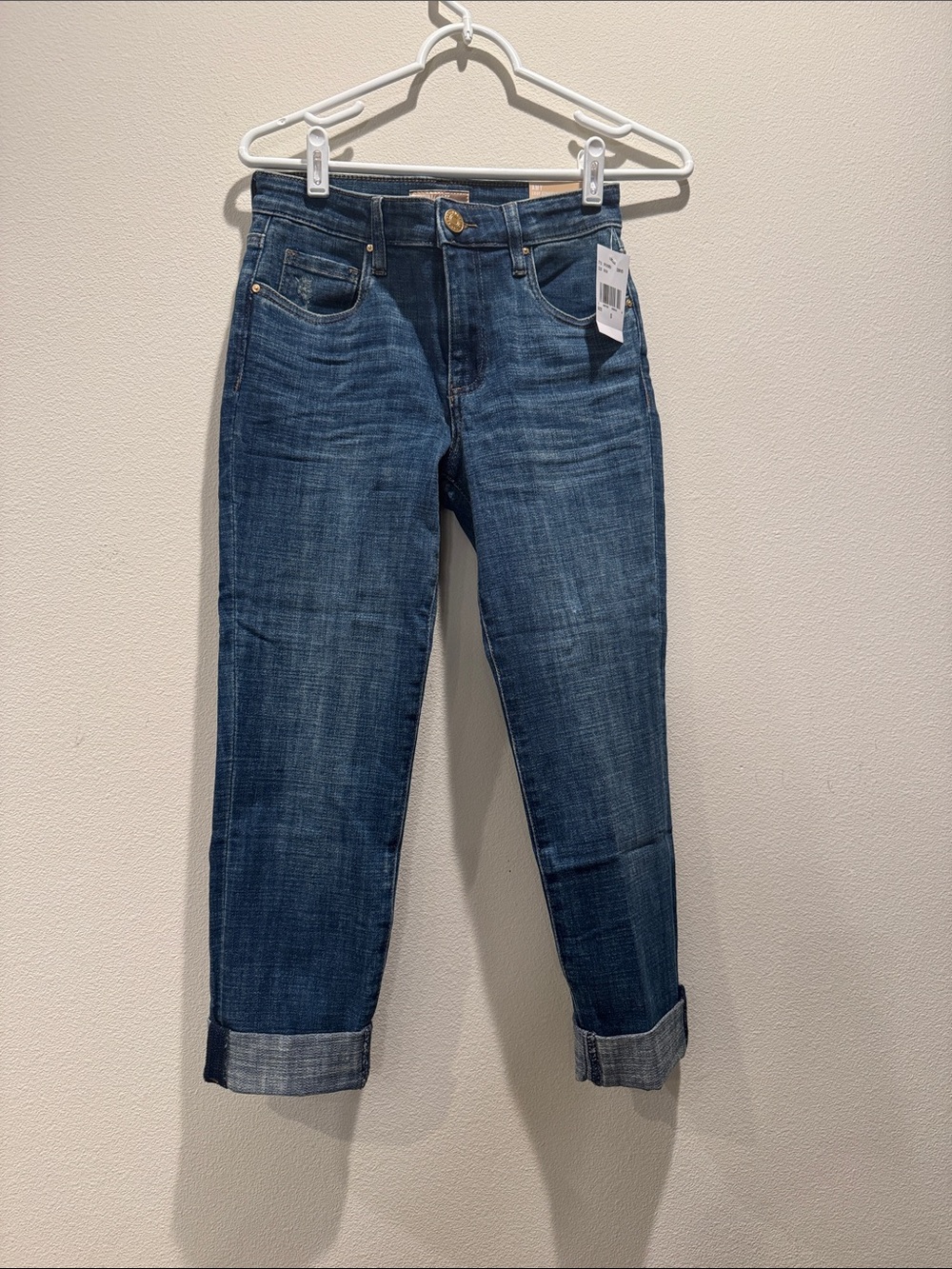 NWT Kut from the Kloth Dark Blue Cropped Cuffed Jeans